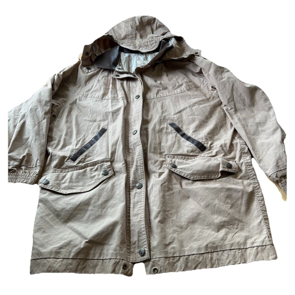 C.P.A Beige Brown Barn / Utility‎ Hooded Jacket Men's Size S Outdoor Durable